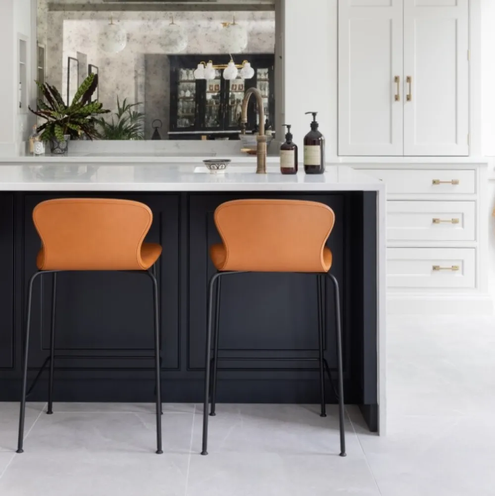 Bruunmunch 2 Stk. PLAYchair Counter Cognac Hero Læder^ Køkken|Stole