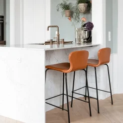 Bruunmunch 2 Stk. PLAYchair Counter Cognac Hero Læder^ Køkken|Stole
