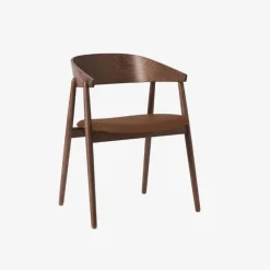 Andersen Furniture AC2 Stol Røget Mat Lakeret Bøg Brun PU Læder^ Stue|Stole