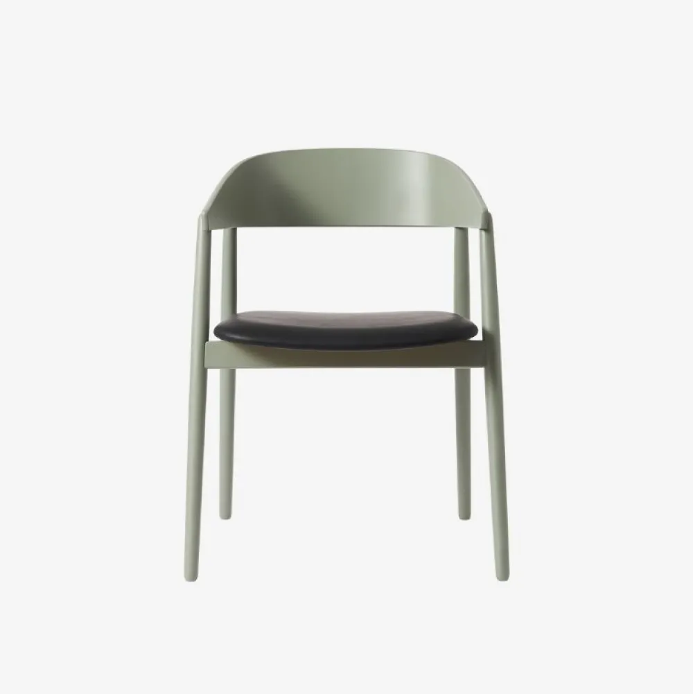 Andersen Furniture AC2 Stol Grøn Bøg Sort PU Læder^ Stue|Stole