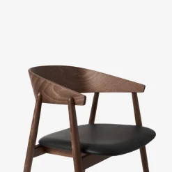Andersen Furniture AC2 Stol Røget Mat Lakeret Bøg Sort Læder^ Stue|Stole