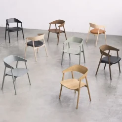 Andersen Furniture AC2 Stol Røget Mat Lakeret Bøg Sort Læder^ Stue|Stole