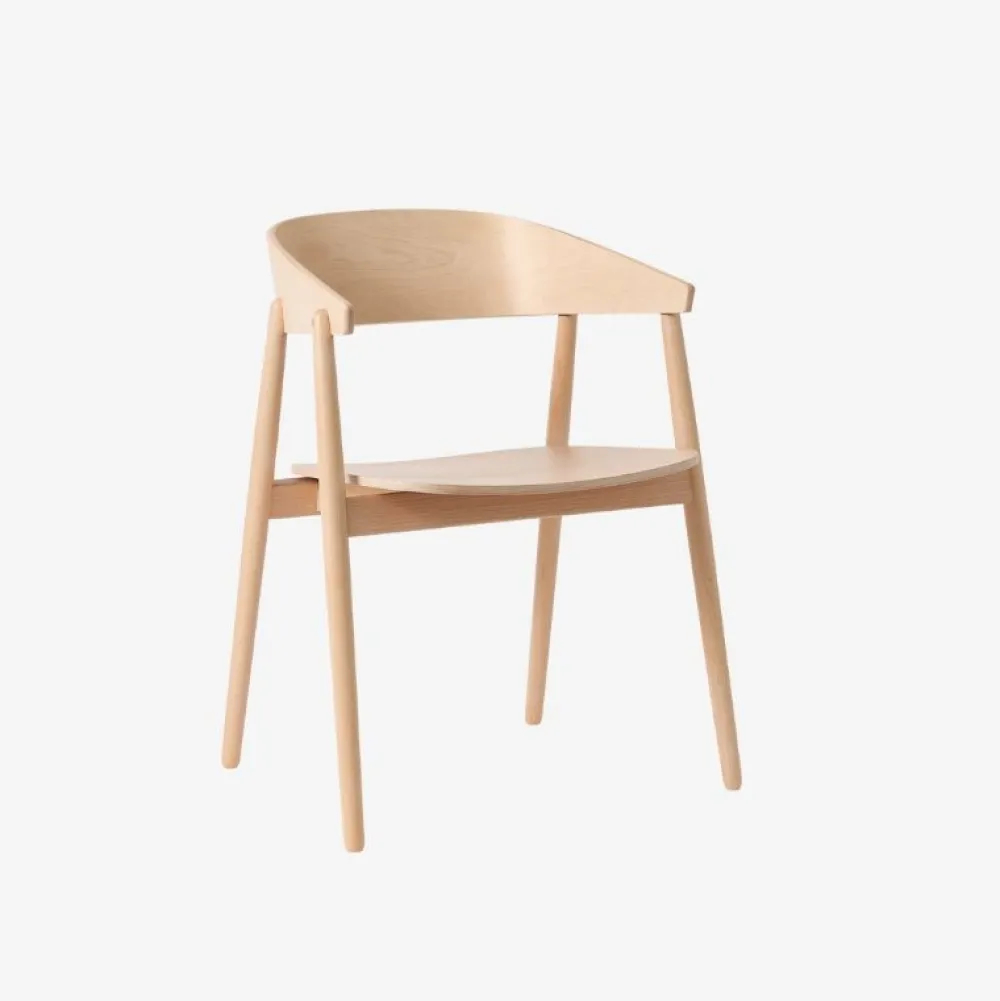 Andersen Furniture AC2 Stol Hvidpigmenteret Mat Lakeret Bøg^ Stue|Stole