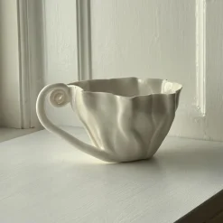 Atelier Marée Springflodskop Med Hank Hvid^ Keramik & Porcelæn