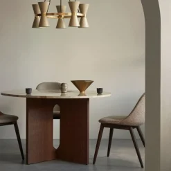 Audo Copenhagen Androgyne Dining Table Smoked Oak / Kunis Breccia Sand^ Stue|Borde