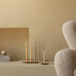 Audo Copenhagen Clip Table Candle Holder Brass^ Andet Boligtilbehør|Lysestager