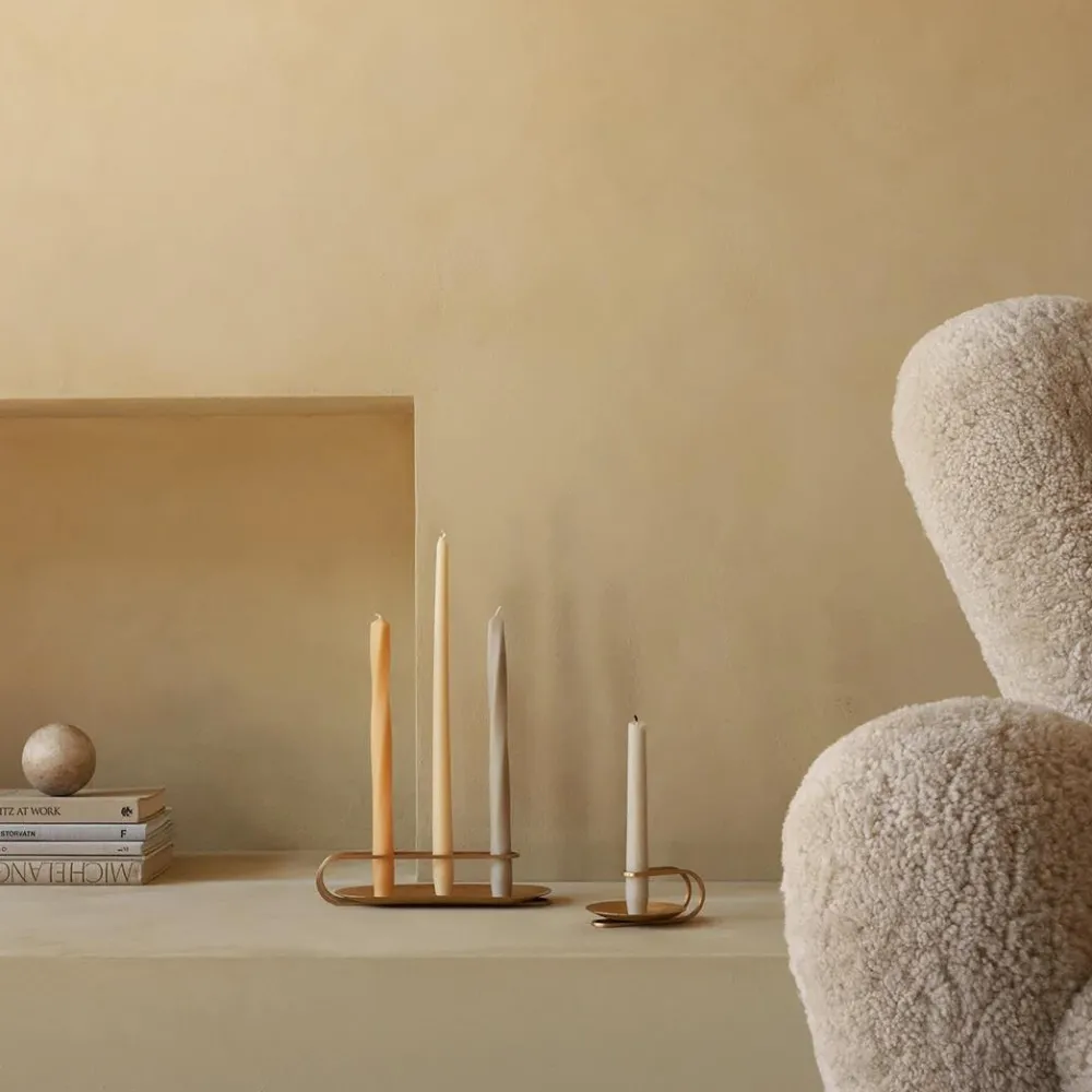 Audo Copenhagen Clip Table Candle Holder Brass^ Andet Boligtilbehør|Lysestager