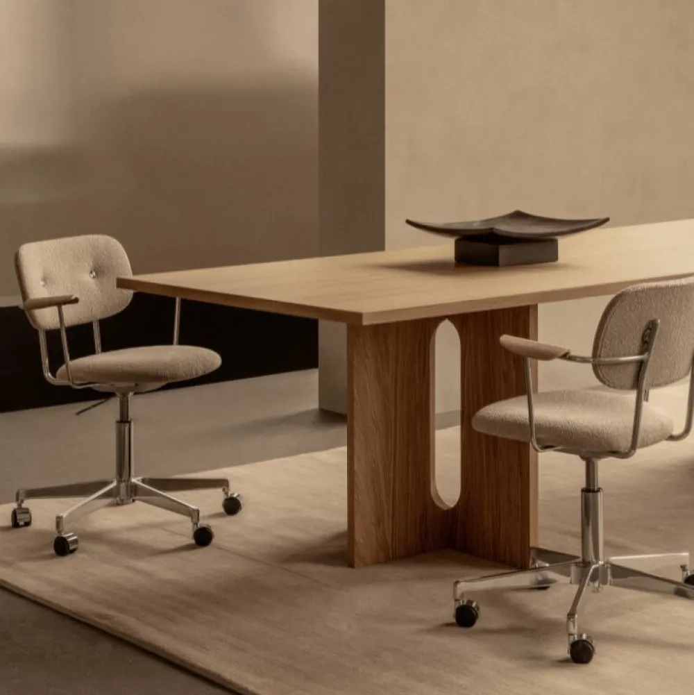 Audo Copenhagen Co Task Chair Audo Bouclé / Natural Oak^ Kontor|Stole