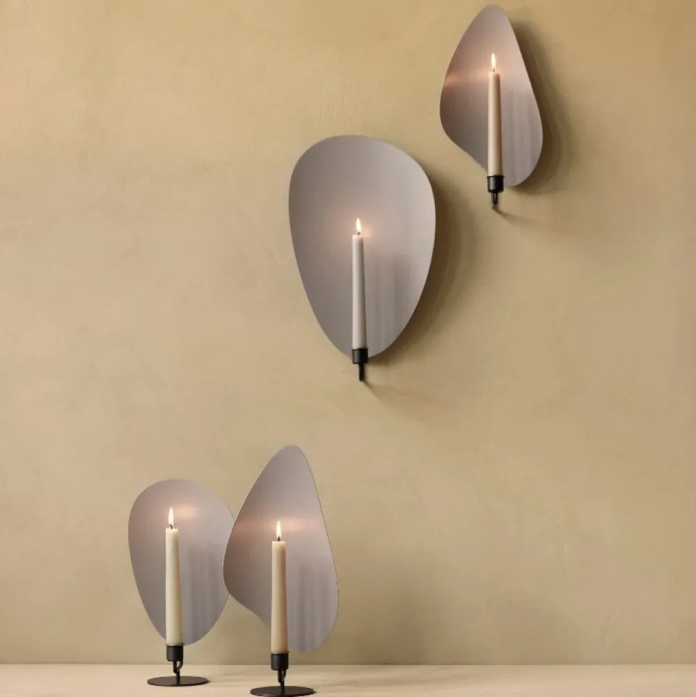 Audo Copenhagen Flambeau Lysestage Væg Grå H34^ Andet Boligtilbehør|Lysestager