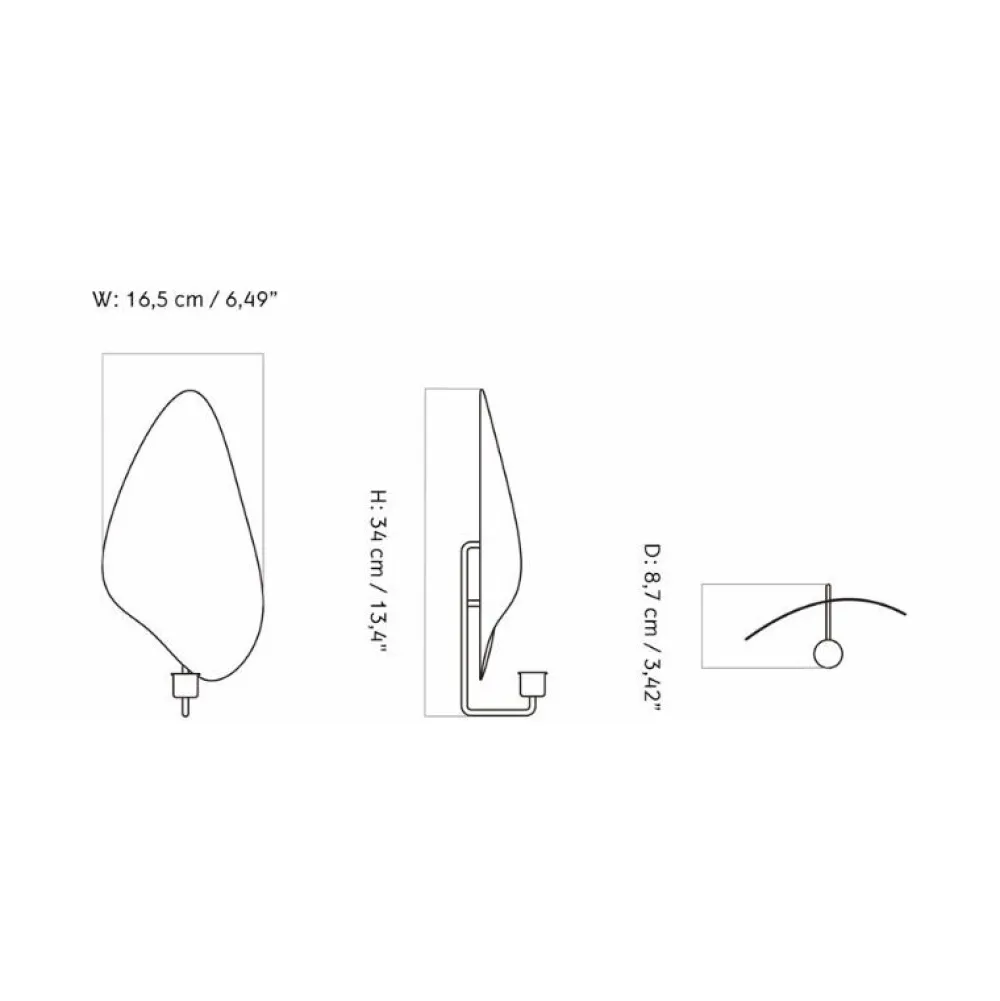 Audo Copenhagen Flambeau Lysestage Væg Messing H34^ Andet Boligtilbehør|Lysestager