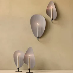 Audo Copenhagen Flambeau Lysestage Grå H30^ Stue|Andet Boligtilbehør