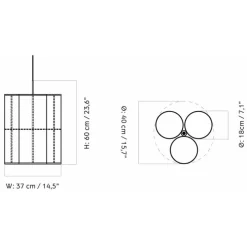 Audo Copenhagen Hashira Pendel Cluster Small Raw^ Pendler