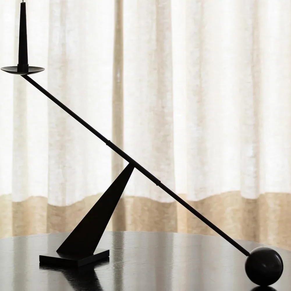 Audo Copenhagen Interconnect Candle Holder Large Black^ Andet Boligtilbehør|Lysestager