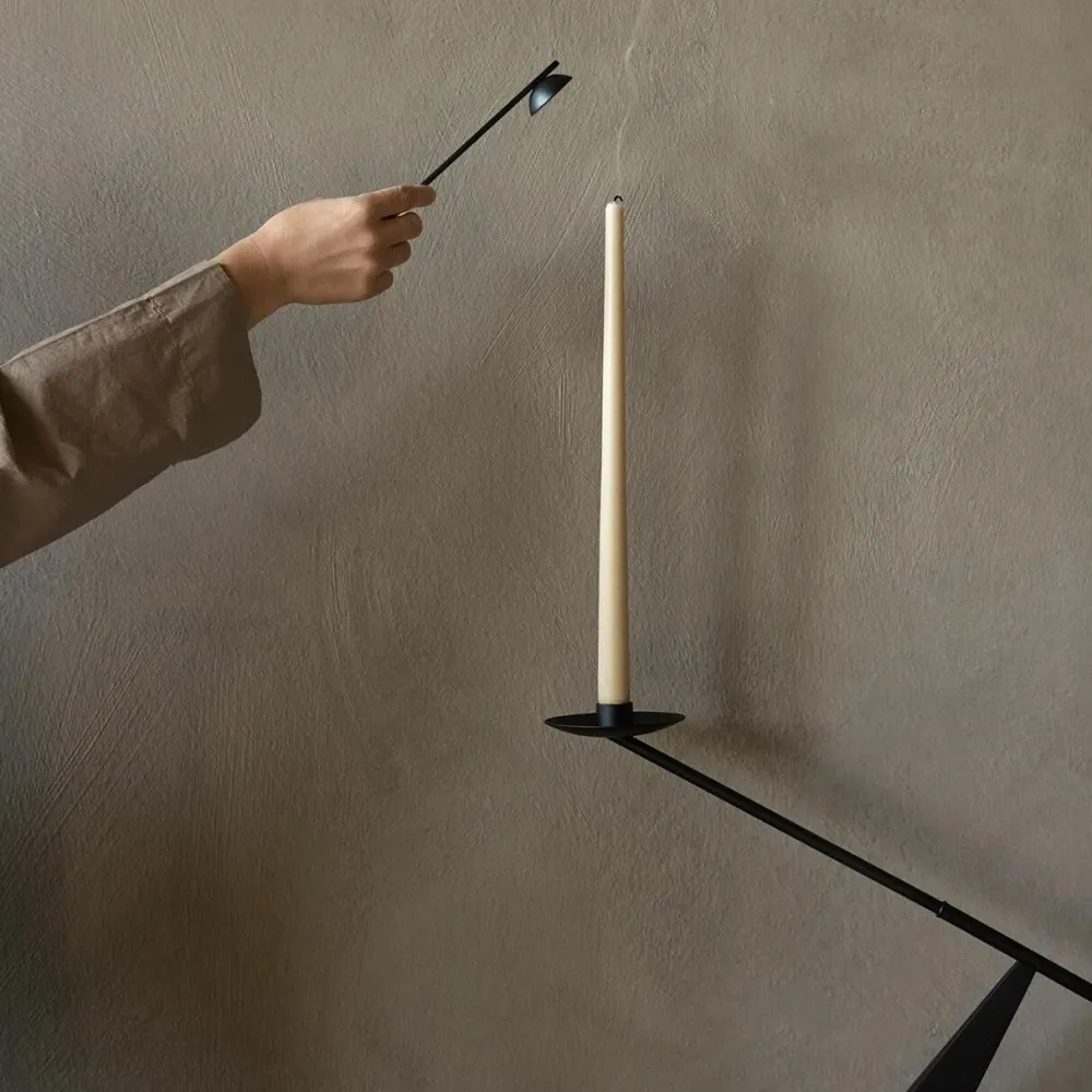 Audo Copenhagen Interconnect Candle Holder Large Black^ Andet Boligtilbehør|Lysestager