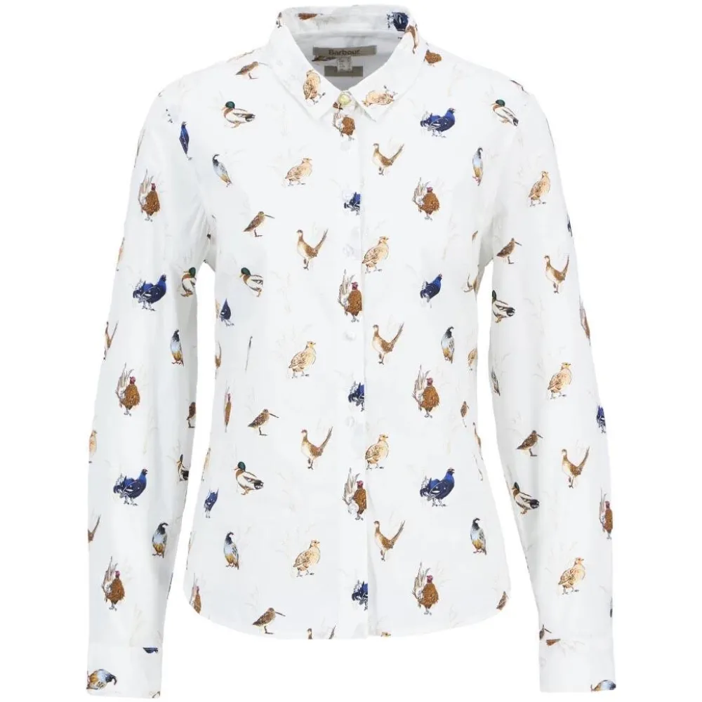 Barbour Brambles Tailored Long-Sleeved Shirt Bird Print^Dame Overdele