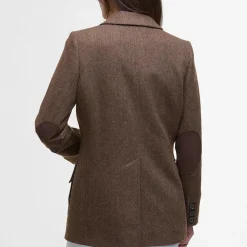 Barbour Elm Tailored Wool Blazer Military Brown^Dame Overdele