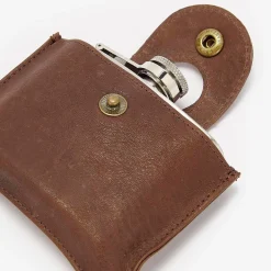 Barbour 4OZ Hinged Hip Flask Classic Brown^Dame Accessories|Accessories