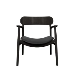 Bent Hansen Asger Loungestol Sortlakeret Eg Sort Zenso 2 Læder^ Stole|Stue