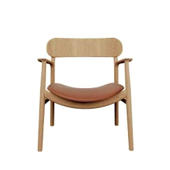 Bent Hansen Asger Loungestol Eg/Lys Olie Cognac Zenso 2 Læder^ Stole|Stue