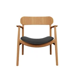 Bent Hansen Asger Loungestol Eg/Olie Sort Zenso 2 Læder^ Stole|Stue