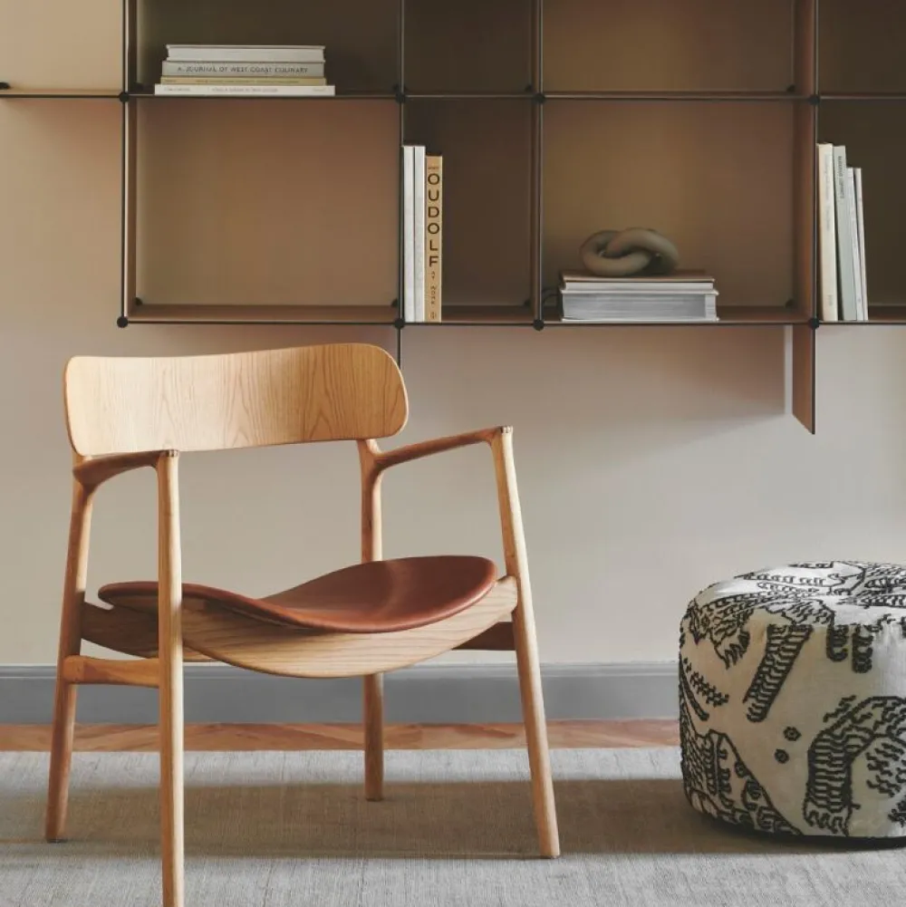 Bent Hansen Asger Loungestol Eg/Olie Cognac Zenso 2 Læder^ Stole|Stue