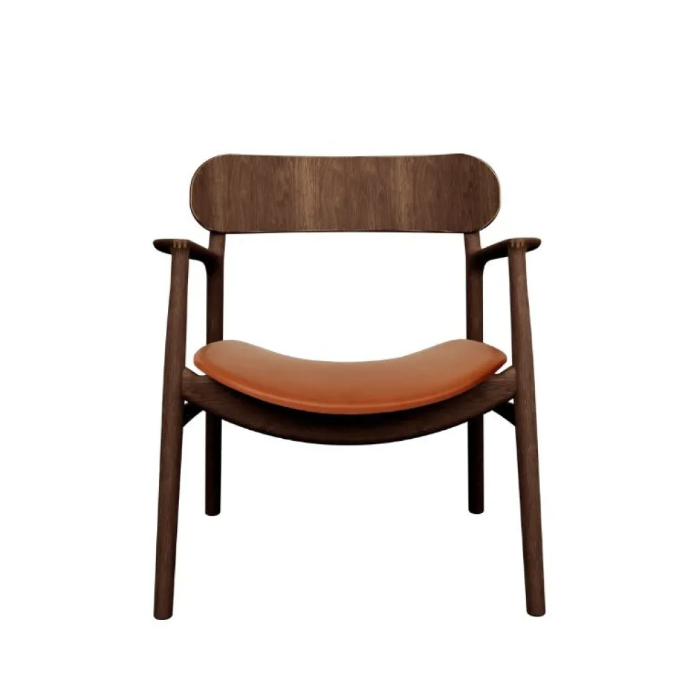 Bent Hansen Asger Loungestol Eg/Røget Cognac Zenso 2 Læder^ Stole|Stue