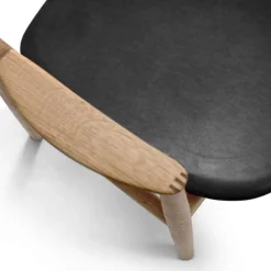 Bent Hansen Asger Spisebordsstol Eg/Lys Olie Sort Zenso 2 Læder^ Stole|Stue