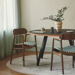 Bent Hansen Asger Spisebordsstol Eg/Røget Sort Zenso 2 Læder^ Stole|Stue