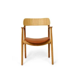 Bent Hansen Asger Spisebordsstol Eg/Olie Cognac Zenso 2 Læder^ Stole|Stue