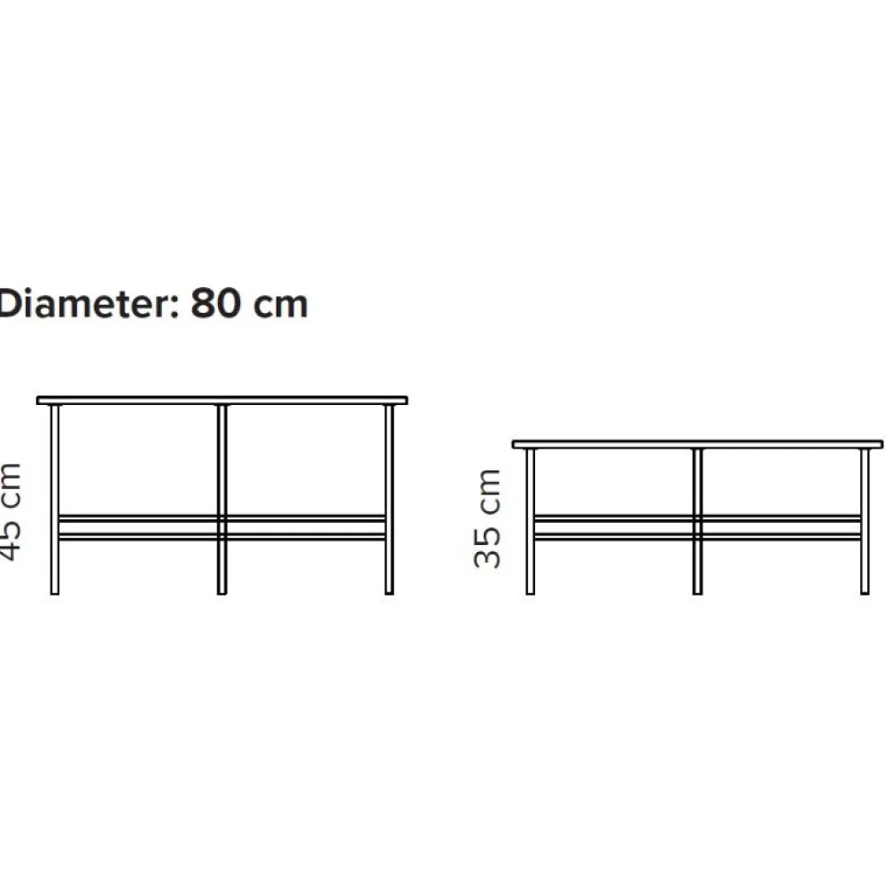 Bent Hansen Metro Sofabord Ø80 Beige Marmor^ Borde|Stue