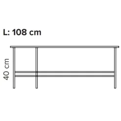 Bent Hansen Metro Sofabord L108 Smokey Blue Linoleum^ Borde|Stue