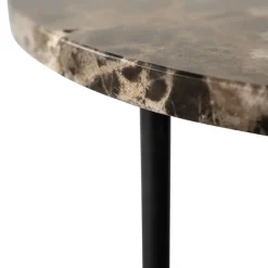 Bent Hansen Metro Sofabord Ø80 Brun Marmor^ Borde|Stue