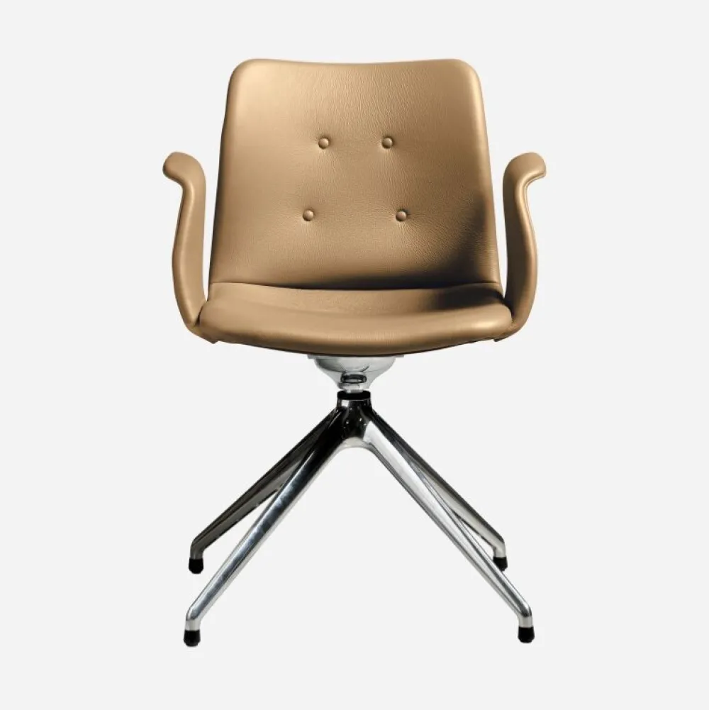 Bent Hansen Primum Armstol Poleret Stel Zenso 261 Læder^ Stue|Kontor