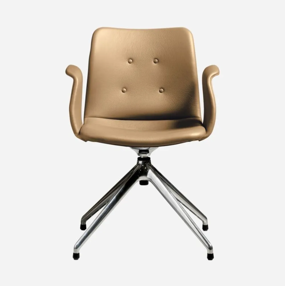 Bent Hansen Primum Armstol Poleret Stel Zenso 261 Læder^ Stue|Kontor