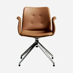 Bent Hansen Primum Armstol Poleret Stel Zenso 223 Læder^ Stue|Kontor