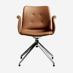 Bent Hansen Primum Armstol Poleret Stel Zenso 223 Læder^ Stue|Kontor