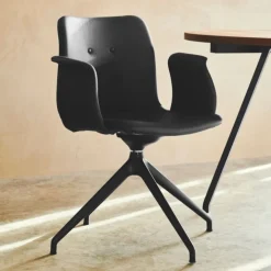 Bent Hansen Primum Armstol Sort Stel Zenso 223 Læder^ Stue|Kontor