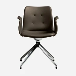 Bent Hansen Primum Armstol Poleret Stel Zenso 230 Læder^ Stue|Kontor