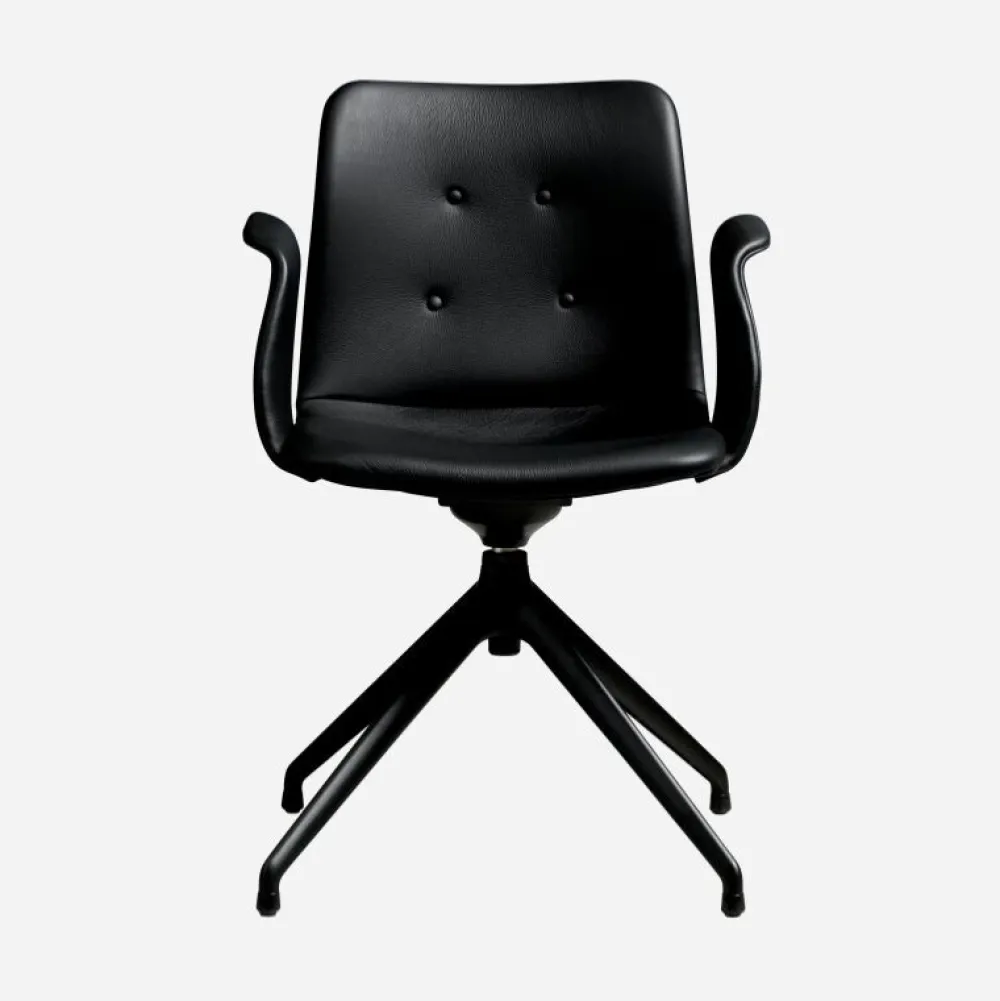 Bent Hansen Primum Armstol Sort Stel Zenso 207 Læder^ Stue|Kontor