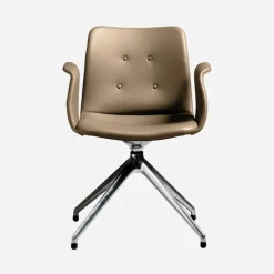 Bent Hansen Primum Armstol Poleret Stel Zenso 228 Læder^ Stue|Kontor