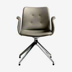 Bent Hansen Primum Armstol Poleret Stel Zenso 214 Læder^ Stue|Kontor