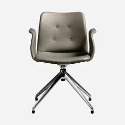 Bent Hansen Primum Armstol Poleret Stel Zenso 214 Læder^ Stue|Kontor