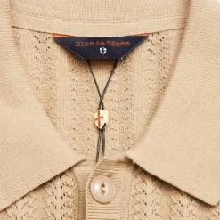 Blue De Gênes Blue De Génes Compra Open Polo Knit Khaki^ Overdele