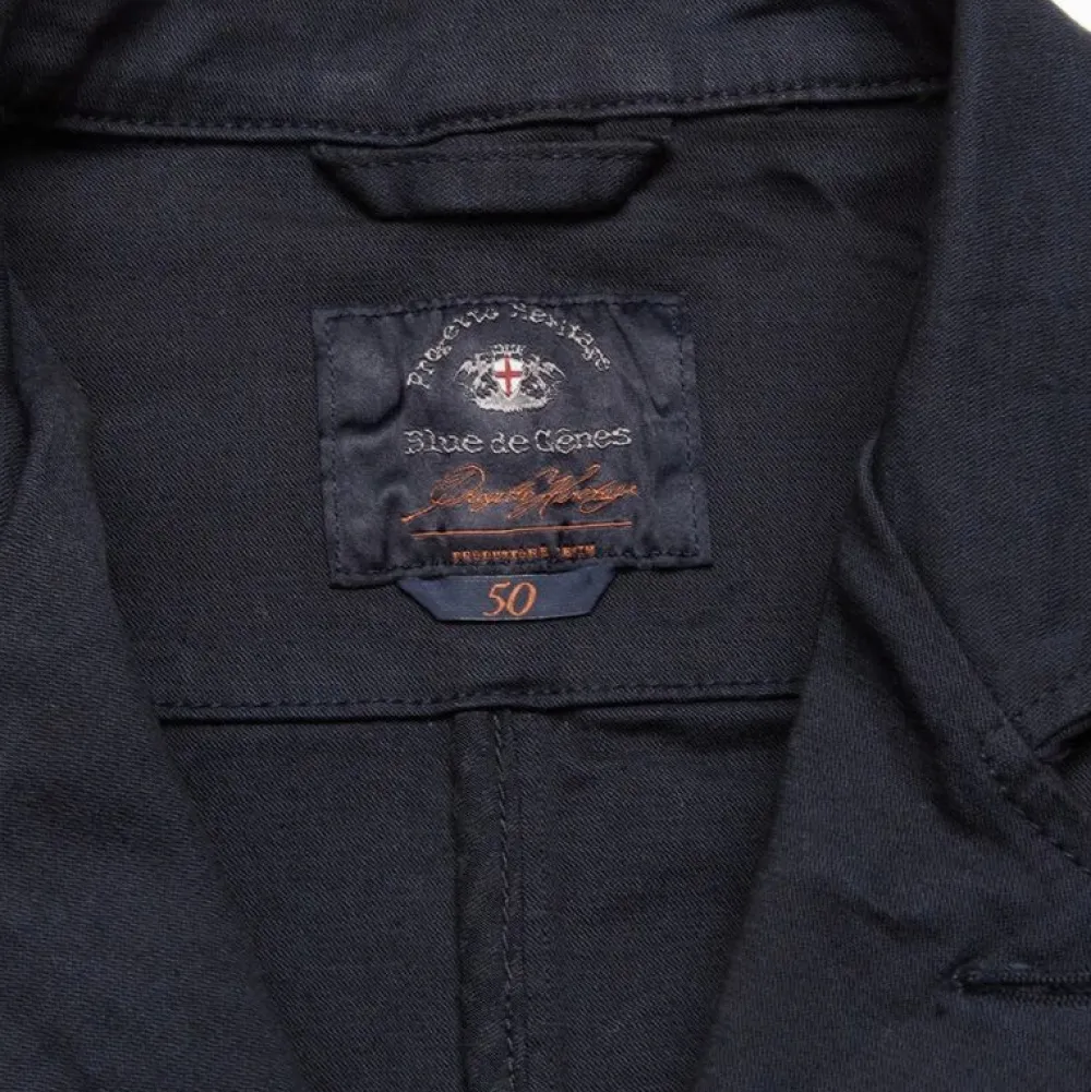 Blue De Gênes Blue De Génes Gabbiano Dobby Blazer Dark Navy^ Overdele