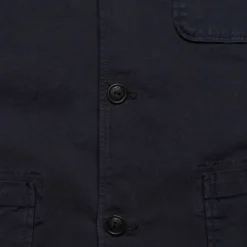 Blue De Gênes Blue De Génes Gabbiano Dobby Blazer Dark Navy^ Overdele