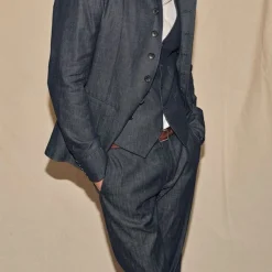 Blue De Gênes Blue De Génes Pento Belt Brown^ Accessories