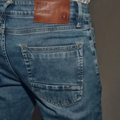 Blue De Gênes Vinci Pala Used Jeans Blue Denim^ Underdele