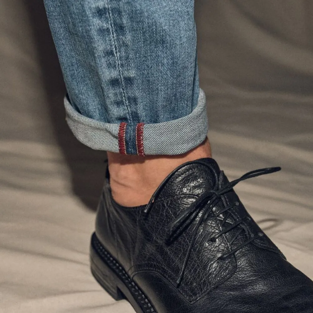 Blue De Gênes Vinci Pala Used Jeans Blue Denim^ Underdele