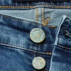 Blue De Gênes Vinci Pala Used Jeans Blue Denim^ Underdele