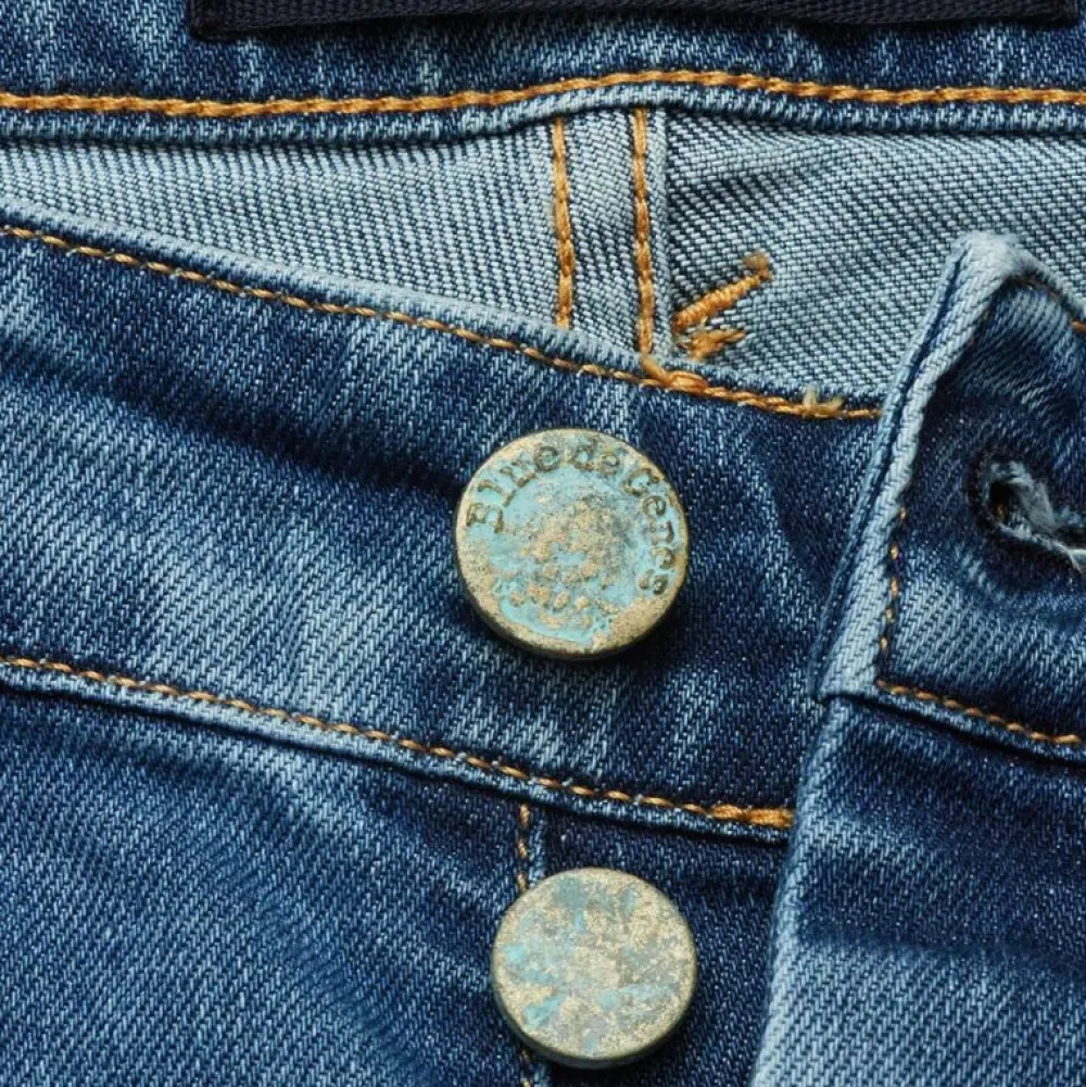 Blue De Gênes Vinci Pala Used Jeans Blue Denim^ Underdele